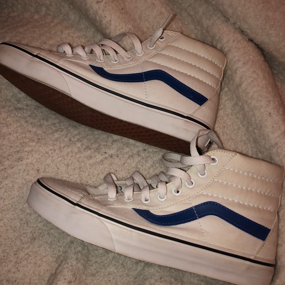 royal blue and white vans